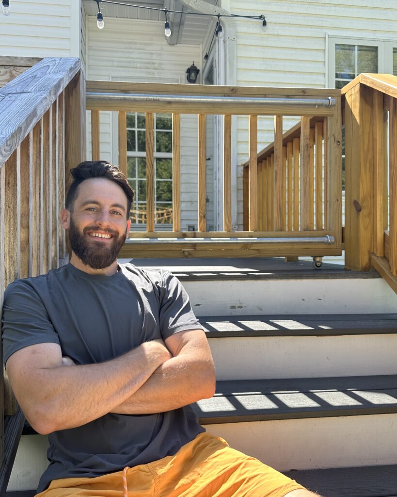 The newly built deck gate, showcasing the craftsmanship and design. The custom-built wooden gate complements the deck’s aesthetic, providing both security and style to the outdoor space. Perfect for enhancing privacy and adding a functional element to the backyard. This newly constructed deck gate is a great example of modern outdoor design and a DIY home improvement project. #DeckGate #OutdoorLiving #DeckDesign #BackyardUpgrade #HomeImprovement #DIYProject